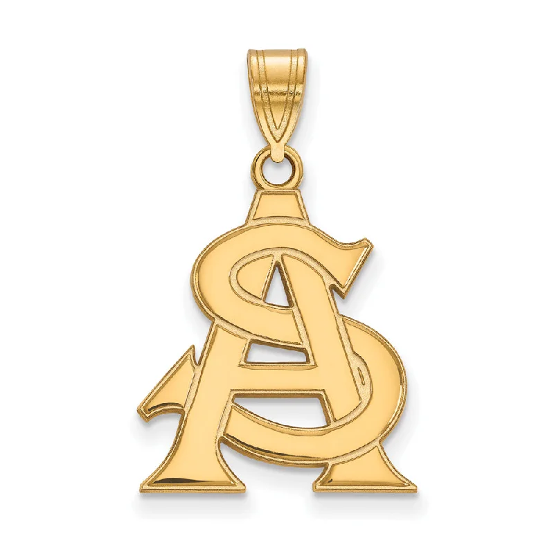 Affordable Elegance – Special Jewelry Sale Now Live 14k Gold Plated Silver Arizona State Large 'AS' Pendant Affordable Elegance – Special Jewelry Sale Now Live 14k Gold Plated Silver Arizona State Large 'AS' Pendant