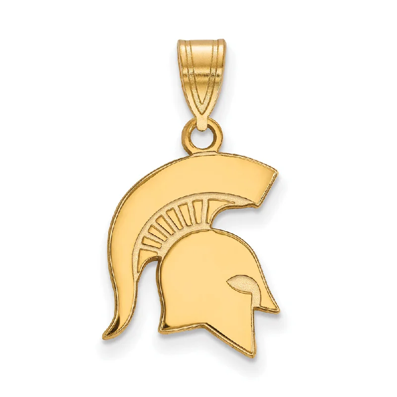 Discounted Jewelry For A Glamorous Look 14k Gold Plated Silver Michigan State Medium Logo Pendant Discounted Jewelry For A Glamorous Look 14k Gold Plated Silver Michigan State Medium Logo Pendant