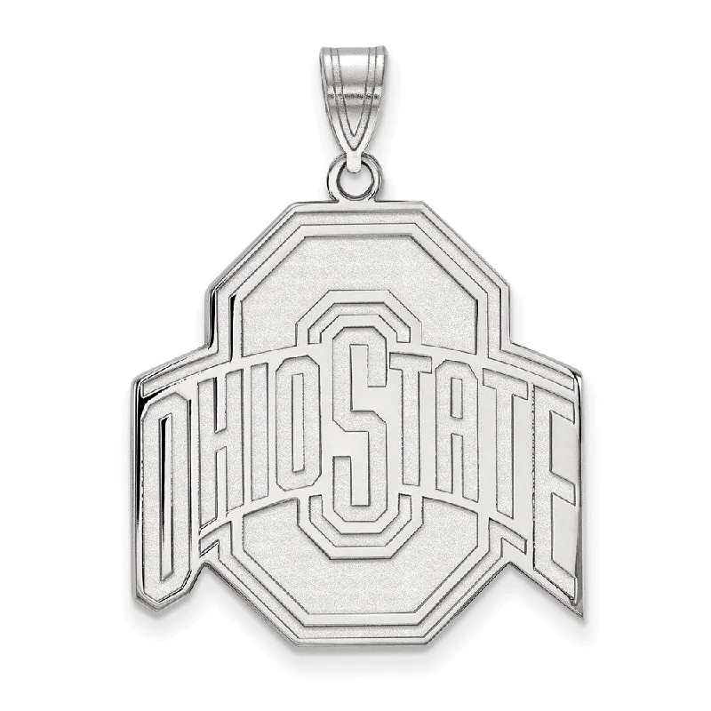 Dainty And Elegant Jewelry Now At Reduced Prices 14k White Gold Ohio State XL Logo Pendant