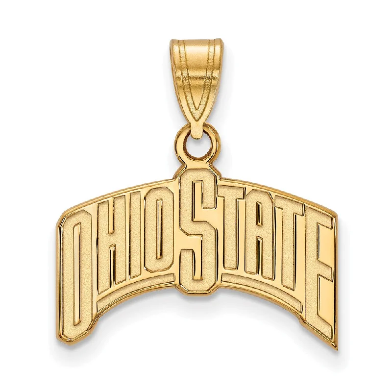 Elegant Rose Gold Jewelry For A Stylish Touch 14k Yellow Gold Ohio State Large 'OHIO STATE' Pendant