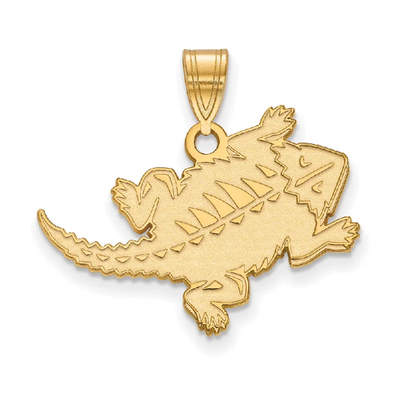 Delicate Crystal Jewelry For Sophisticated Charm 14k Yellow Gold Texas Christian U. Large Pendant