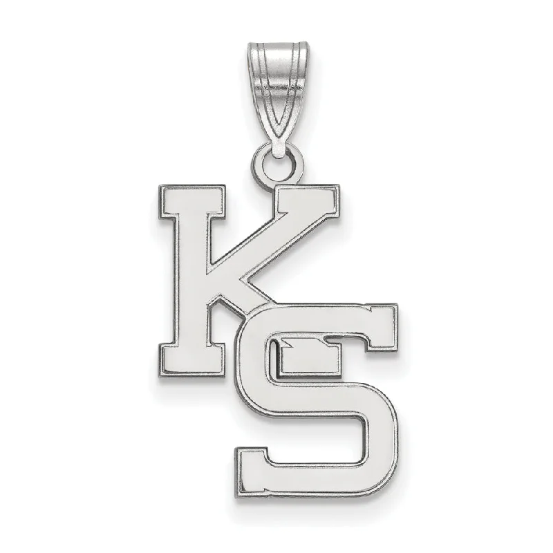 Shop Signature Jewelry Styles At Exclusive Prices Sterling Silver Kansas State Large 'KS' Pendant