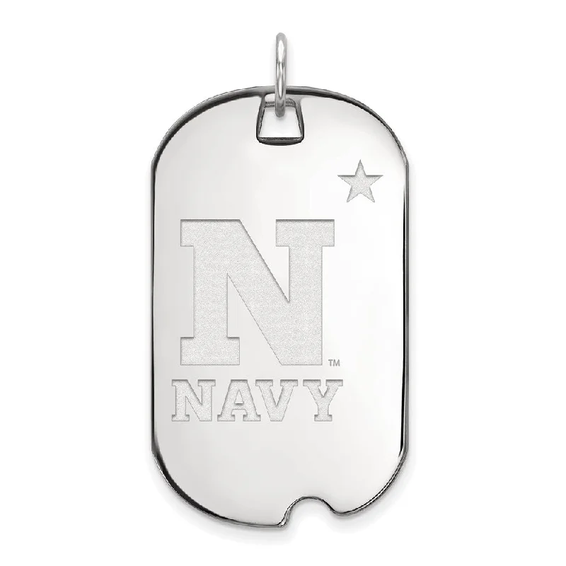 Jewelry Deals That Outshine The Rest Sterling Silver U.S. Naval Academy Large Dog Tag Pendant Jewelry Deals That Outshine The Rest Sterling Silver U.S. Naval Academy Large Dog Tag Pendant