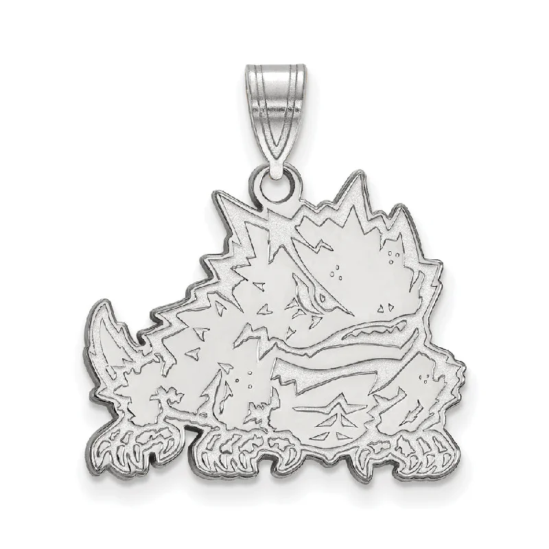 Discover Unique Jewelry With Special Limited-Time Offers Sterling Silver Texas Christian U. Large Mascot Pendant