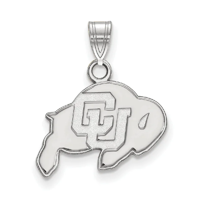 Limited-Time Offer On Elegant Jewelry Pieces Sterling Silver U. of Colorado Small 'CU' Mascot Pendant