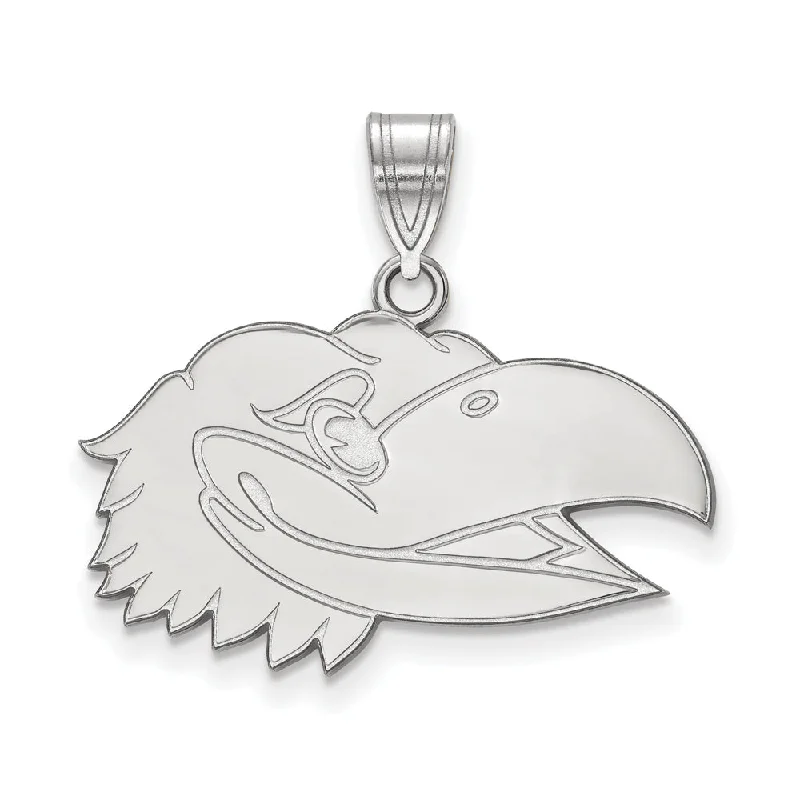 Grab Your Dream Jewelry At The Lowest Prices Sterling Silver U. of Kansas Medium Right Profile Mascot Pendant Grab Your Dream Jewelry At The Lowest Prices Sterling Silver U. of Kansas Medium Right Profile Mascot Pendant