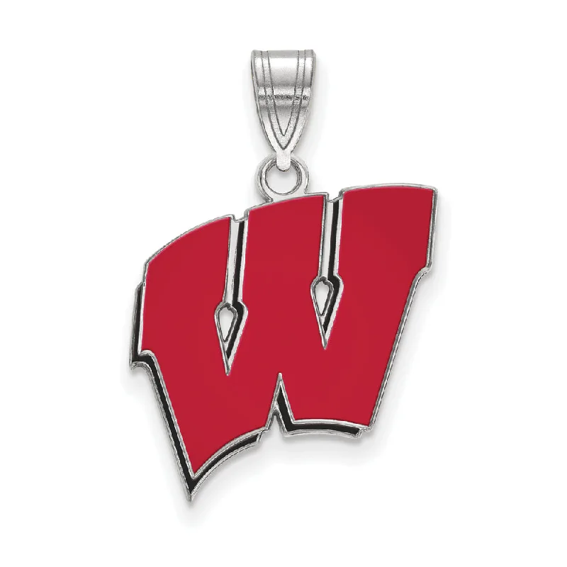 Don't Miss These Dazzling Jewelry Discounts Sterling Silver U. of Wisconsin Large 'W' Enamel Pendant Don't Miss These Dazzling Jewelry Discounts Sterling Silver U. of Wisconsin Large 'W' Enamel Pendant