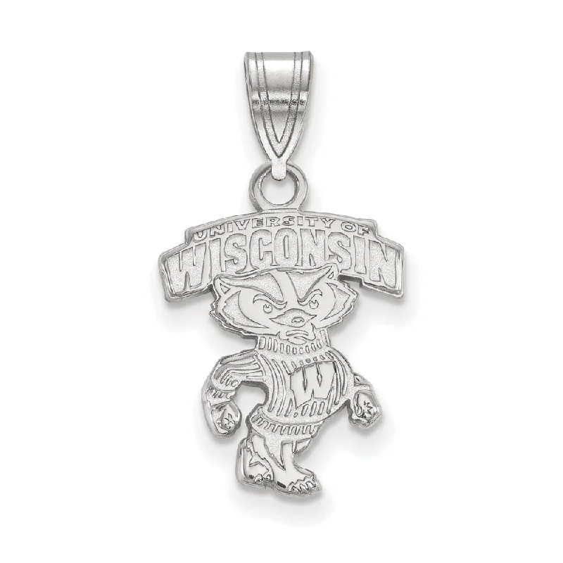 Breathtaking Jewelry, Breathtaking Prices Sterling Silver U. of Wisconsin Medium Logo Pendant Breathtaking Jewelry, Breathtaking Prices Sterling Silver U. of Wisconsin Medium Logo Pendant