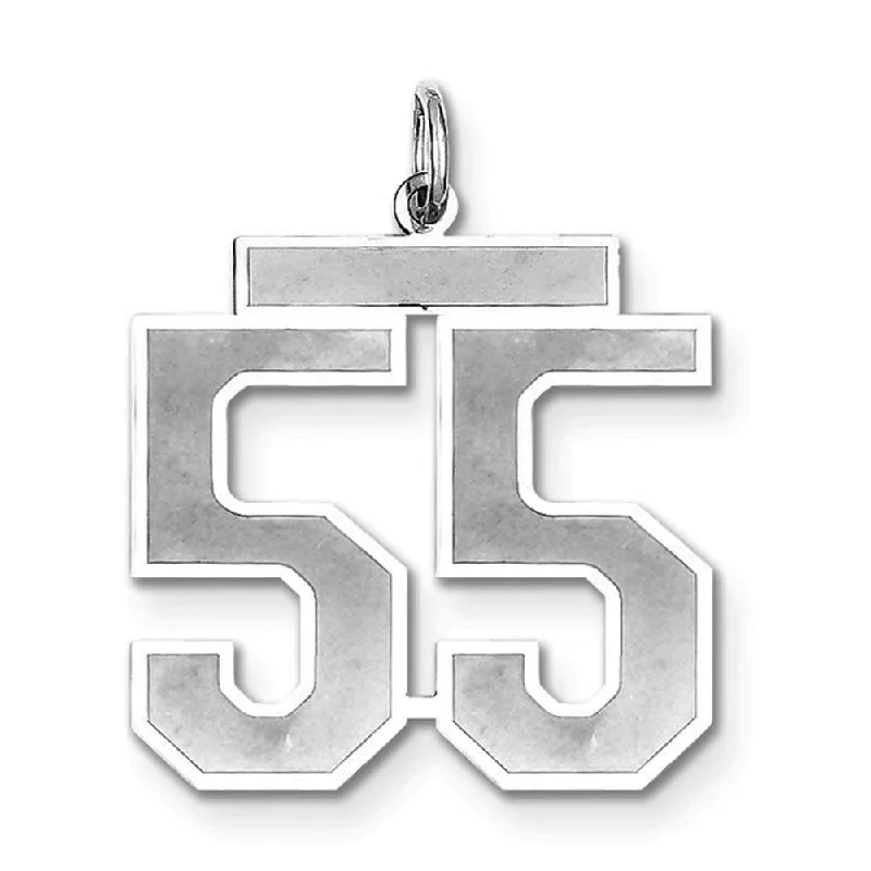 Flash Sale On Exquisite Jewelry – Don't Miss Out Sterling Silver, Jersey Collection, Large Number 55 Pendant Flash Sale On Exquisite Jewelry – Don't Miss Out Sterling Silver, Jersey Collection, Large Number 55 Pendant
