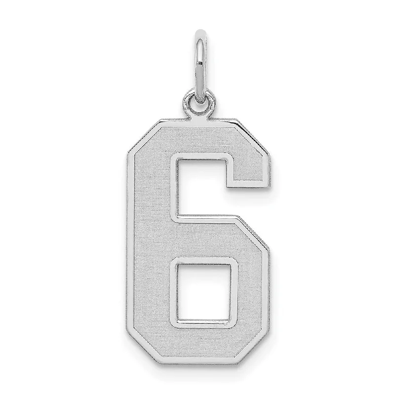 Grab Your Favorite Jewelry At The Lowest Prices Sterling Silver, Jersey Collection, Large Number 6 Pendant Grab Your Favorite Jewelry At The Lowest Prices Sterling Silver, Jersey Collection, Large Number 6 Pendant
