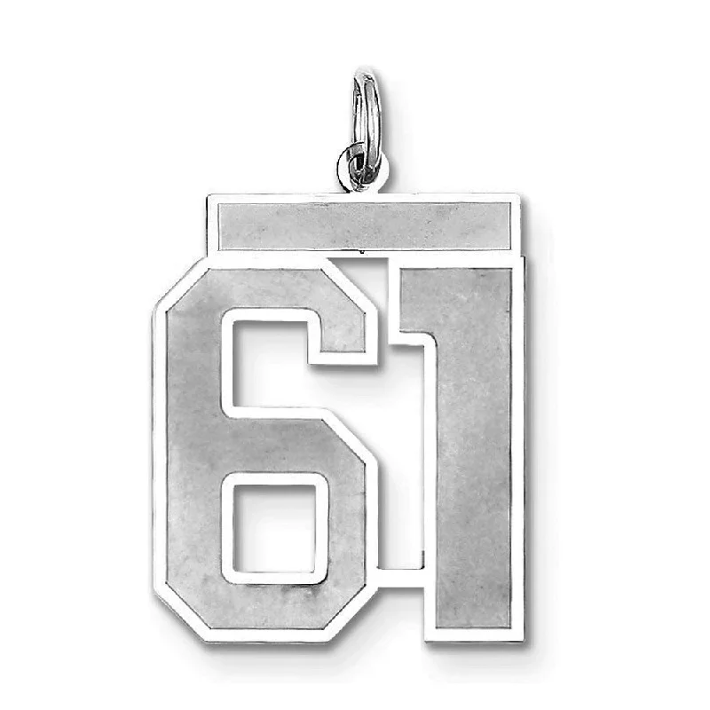 Shop Stylish Jewelry Now And Save Big Sterling Silver, Jersey Collection, Large Number 61 Pendant Shop Stylish Jewelry Now And Save Big Sterling Silver, Jersey Collection, Large Number 61 Pendant