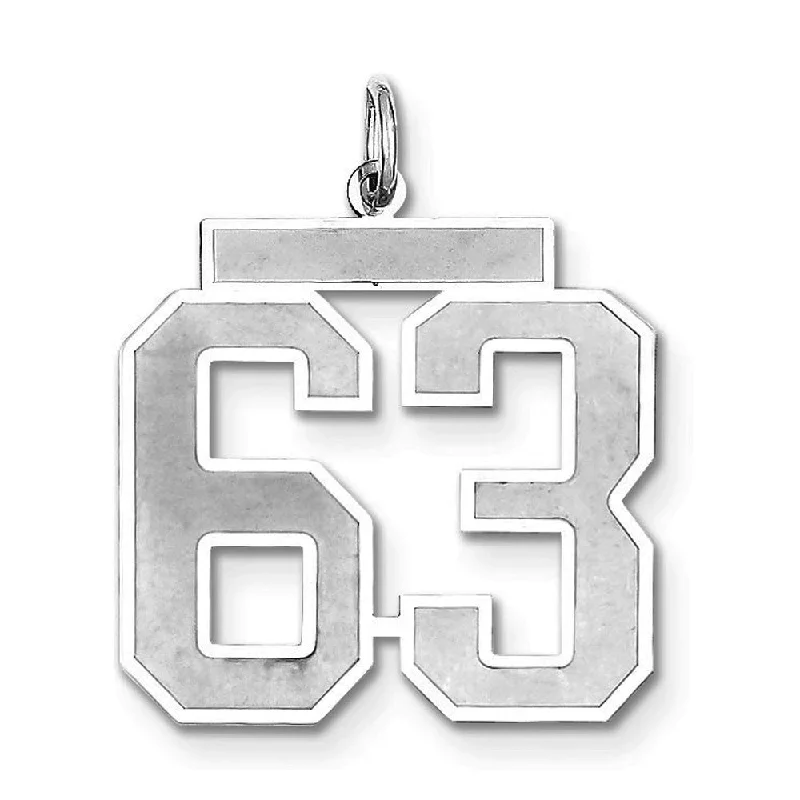 Exclusive Jewelry Offers – Sparkle For Less Sterling Silver, Jersey Collection, Large Number 63 Pendant Exclusive Jewelry Offers – Sparkle For Less Sterling Silver, Jersey Collection, Large Number 63 Pendant