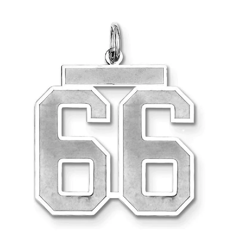 Don't Miss Our Biggest Jewelry Sale Of The Season Sterling Silver, Jersey Collection, Large Number 66 Pendant Don't Miss Our Biggest Jewelry Sale Of The Season Sterling Silver, Jersey Collection, Large Number 66 Pendant