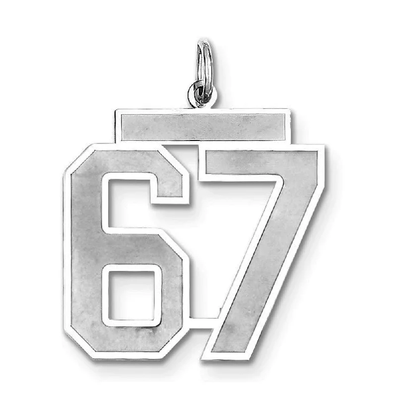 Luxury Meets Affordability – Jewelry Sale Now Live Sterling Silver, Jersey Collection, Large Number 67 Pendant Luxury Meets Affordability – Jewelry Sale Now Live Sterling Silver, Jersey Collection, Large Number 67 Pendant