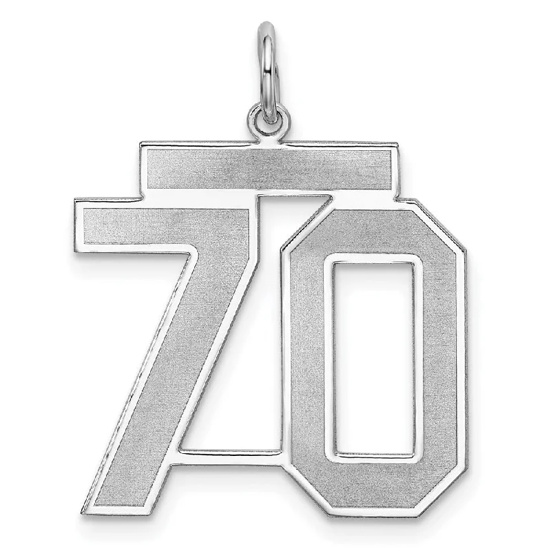 Buy More, Save More – Special Jewelry Discounts Sterling Silver, Jersey Collection, Large Number 70 Pendant Buy More, Save More – Special Jewelry Discounts Sterling Silver, Jersey Collection, Large Number 70 Pendant