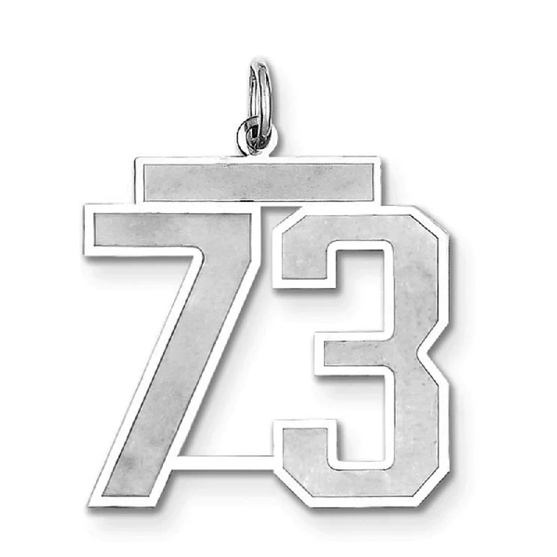 Jewelry Sale Alert – Shop Timeless Elegance Today Sterling Silver, Jersey Collection, Large Number 73 Pendant Jewelry Sale Alert – Shop Timeless Elegance Today Sterling Silver, Jersey Collection, Large Number 73 Pendant