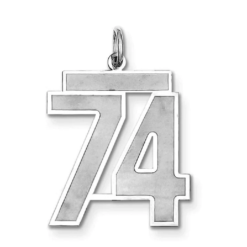 Best Jewelry Deals – Shop Premium Pieces At Great Prices Sterling Silver, Jersey Collection, Large Number 74 Pendant Best Jewelry Deals – Shop Premium Pieces At Great Prices Sterling Silver, Jersey Collection, Large Number 74 Pendant
