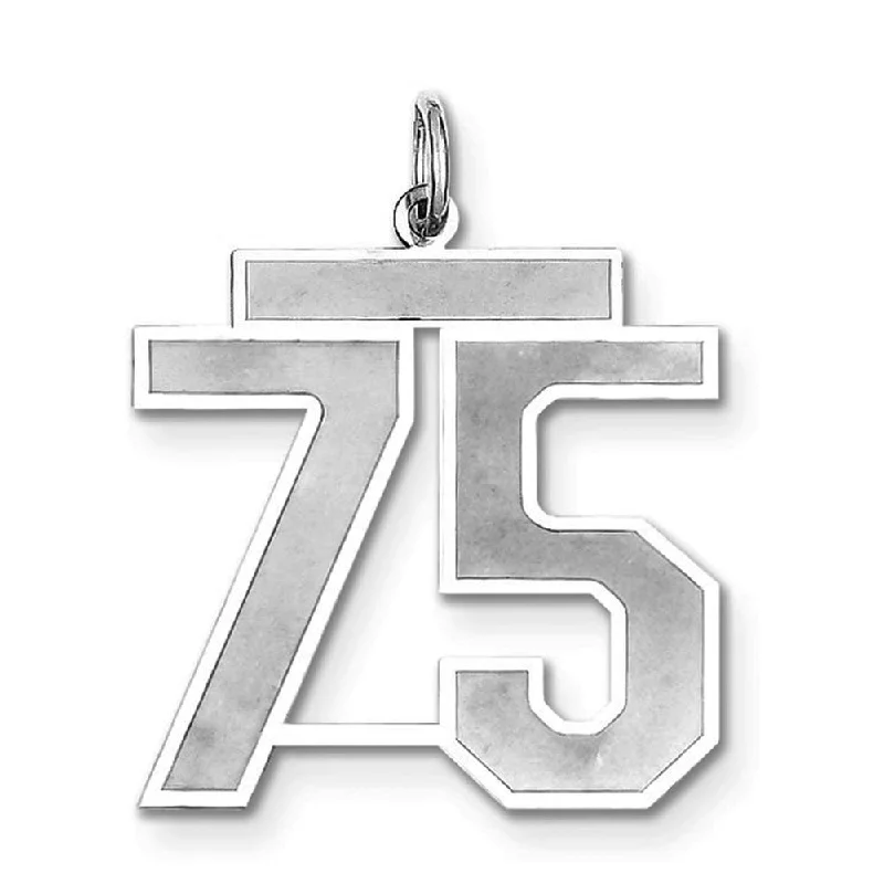 Timeless Beauty, Unbeatable Deals – Jewelry Sale On Sterling Silver, Jersey Collection, Large Number 75 Pendant Timeless Beauty, Unbeatable Deals – Jewelry Sale On Sterling Silver, Jersey Collection, Large Number 75 Pendant