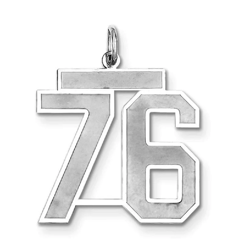 Jewelry Sale – Exclusive Styles At Lower Prices Sterling Silver, Jersey Collection, Large Number 76 Pendant Jewelry Sale – Exclusive Styles At Lower Prices Sterling Silver, Jersey Collection, Large Number 76 Pendant