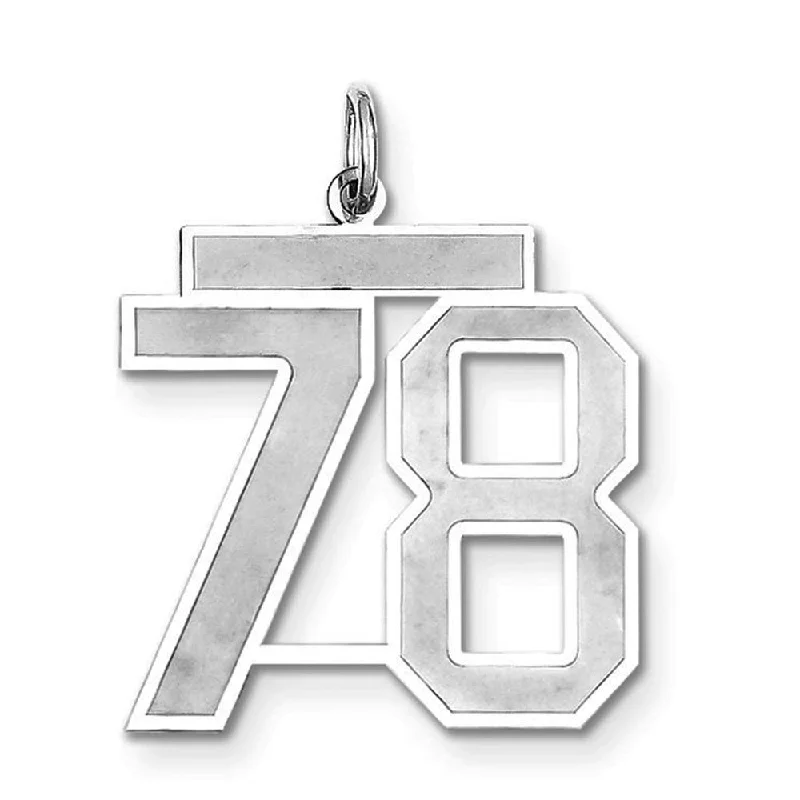 Shop Fine Jewelry With Amazing Deals Sterling Silver, Jersey Collection, Large Number 78 Pendant Shop Fine Jewelry With Amazing Deals Sterling Silver, Jersey Collection, Large Number 78 Pendant