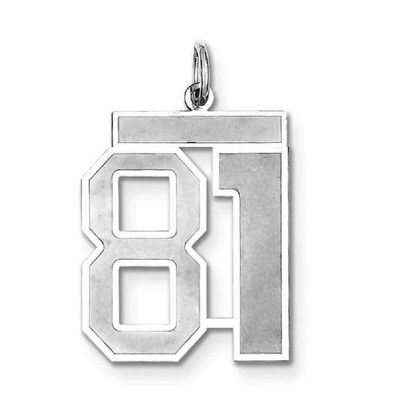 Once-A-Year Jewelry Deals – Shop Before They’Re Gone Sterling Silver, Jersey Collection, Large Number 81 Pendant Once-A-Year Jewelry Deals – Shop Before They’Re Gone Sterling Silver, Jersey Collection, Large Number 81 Pendant