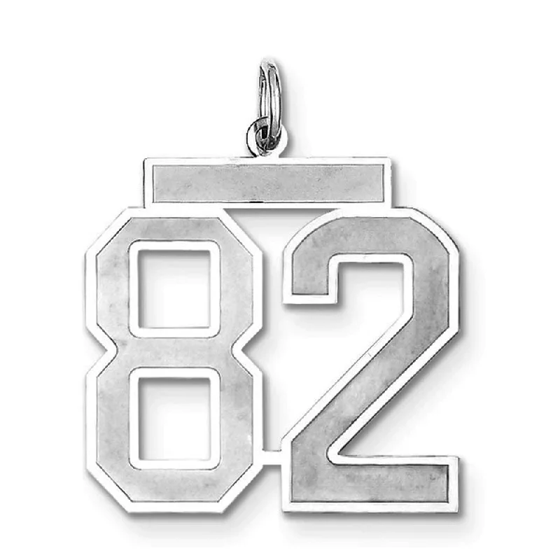Get The Jewelry You Love At A Price You Love Sterling Silver, Jersey Collection, Large Number 82 Pendant Get The Jewelry You Love At A Price You Love Sterling Silver, Jersey Collection, Large Number 82 Pendant