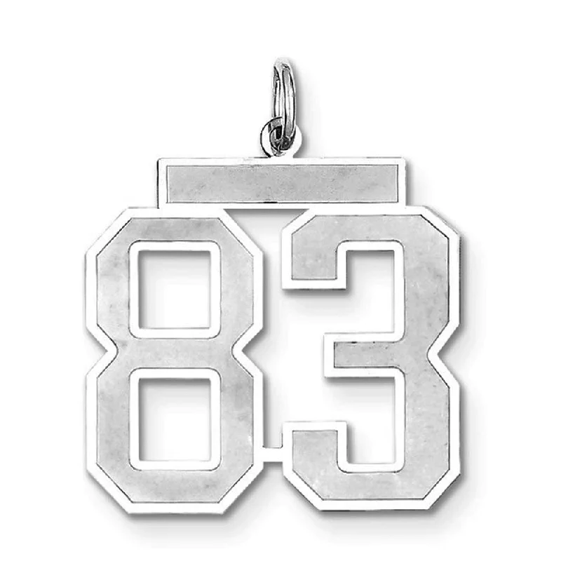 Flash Sale On Elegant Jewelry – Don't Miss Out Sterling Silver, Jersey Collection, Large Number 83 Pendant Flash Sale On Elegant Jewelry – Don't Miss Out Sterling Silver, Jersey Collection, Large Number 83 Pendant