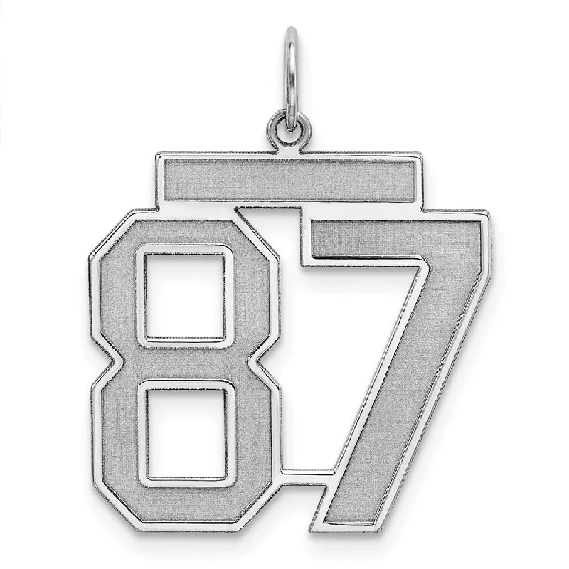 Exclusive Gemstone Jewelry Markdowns – Shop Now Sterling Silver, Jersey Collection, Large Number 87 Pendant Exclusive Gemstone Jewelry Markdowns – Shop Now Sterling Silver, Jersey Collection, Large Number 87 Pendant