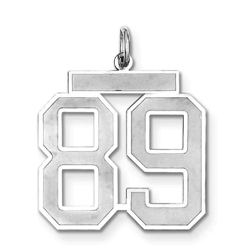 Shop High-Quality Jewelry At Jaw-Dropping Discounts Sterling Silver, Jersey Collection, Large Number 89 Pendant Shop High-Quality Jewelry At Jaw-Dropping Discounts Sterling Silver, Jersey Collection, Large Number 89 Pendant