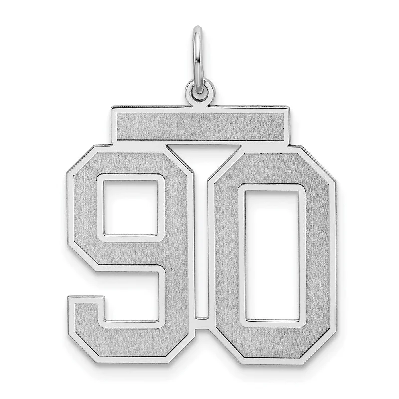 Buy More, Save More On Stunning Jewelry Pieces Sterling Silver, Jersey Collection, Large Number 90 Pendant Buy More, Save More On Stunning Jewelry Pieces Sterling Silver, Jersey Collection, Large Number 90 Pendant