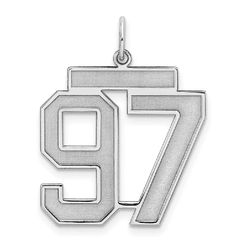Exclusive Jewelry Sale – Limited-Time Discounts Sterling Silver, Jersey Collection, Large Number 97 Pendant Exclusive Jewelry Sale – Limited-Time Discounts Sterling Silver, Jersey Collection, Large Number 97 Pendant
