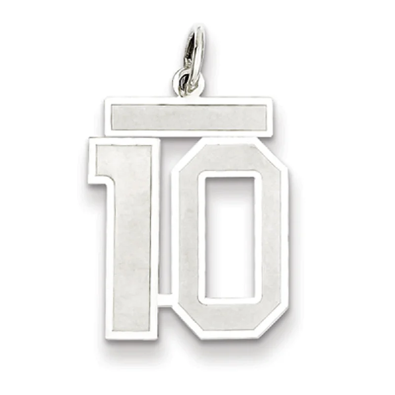 Flash Sale On Exquisite Jewelry – Don't Miss Out Sterling Silver, Jersey Collection, Medium Number 10 Pendant Flash Sale On Exquisite Jewelry – Don't Miss Out Sterling Silver, Jersey Collection, Medium Number 10 Pendant