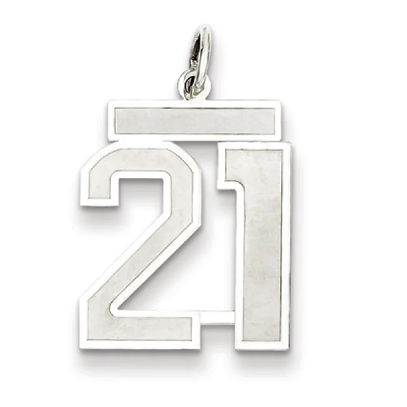 Shop Stylish Jewelry Now And Save Big Sterling Silver, Jersey Collection, Medium Number 21 Pendant Shop Stylish Jewelry Now And Save Big Sterling Silver, Jersey Collection, Medium Number 21 Pendant