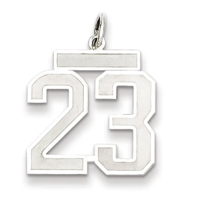 Flash Sale On Stunning Jewelry – Don't Miss Out Sterling Silver, Jersey Collection, Medium Number 23 Pendant Flash Sale On Stunning Jewelry – Don't Miss Out Sterling Silver, Jersey Collection, Medium Number 23 Pendant