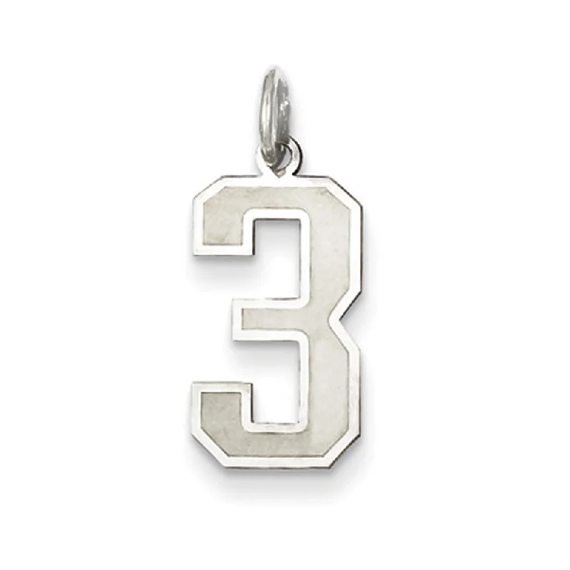Shop Fine Jewelry With Exclusive Savings Sterling Silver, Jersey Collection, Medium Number 3 Pendant Shop Fine Jewelry With Exclusive Savings Sterling Silver, Jersey Collection, Medium Number 3 Pendant