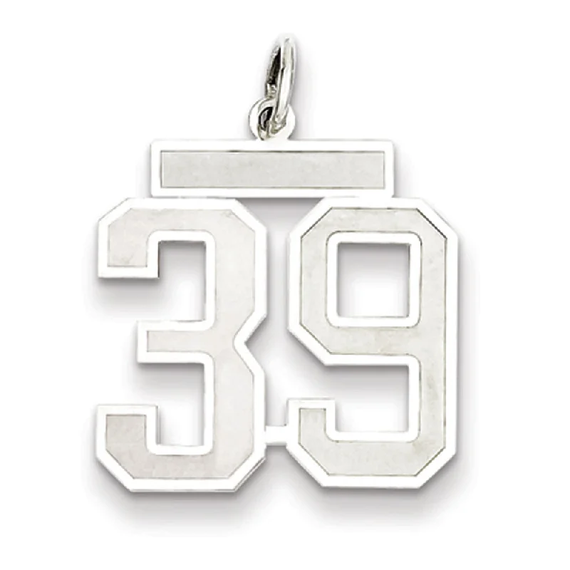 Flash Deals On Fine Jewelry – Shop Before It's Gone Sterling Silver, Jersey Collection, Medium Number 39 Pendant