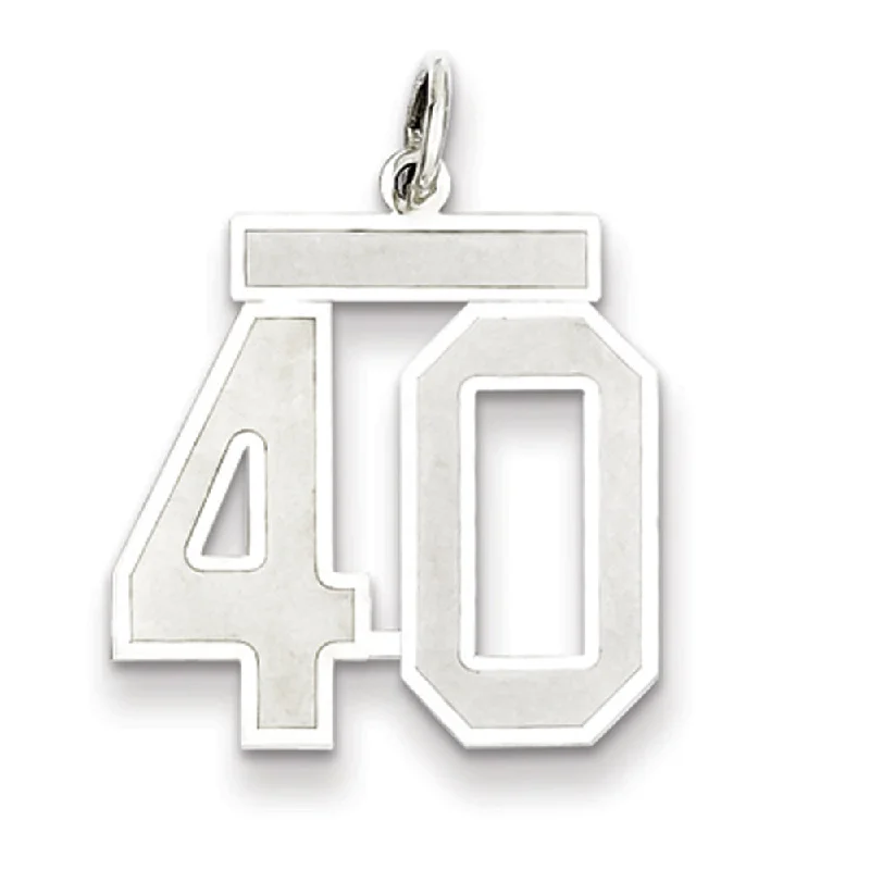 Jewelry Deals That Sparkle – Shop Today Sterling Silver, Jersey Collection, Medium Number 40 Pendant