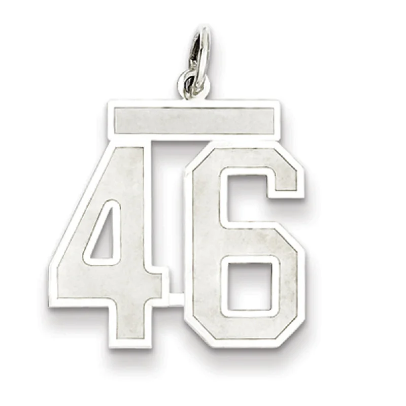 Don't Miss These Dazzling Jewelry Discounts Sterling Silver, Jersey Collection, Medium Number 46 Pendant