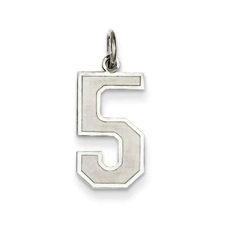Sparkle For Less – Shop Our Limited-Time Jewelry Deals Sterling Silver, Jersey Collection, Medium Number 5 Pendant
