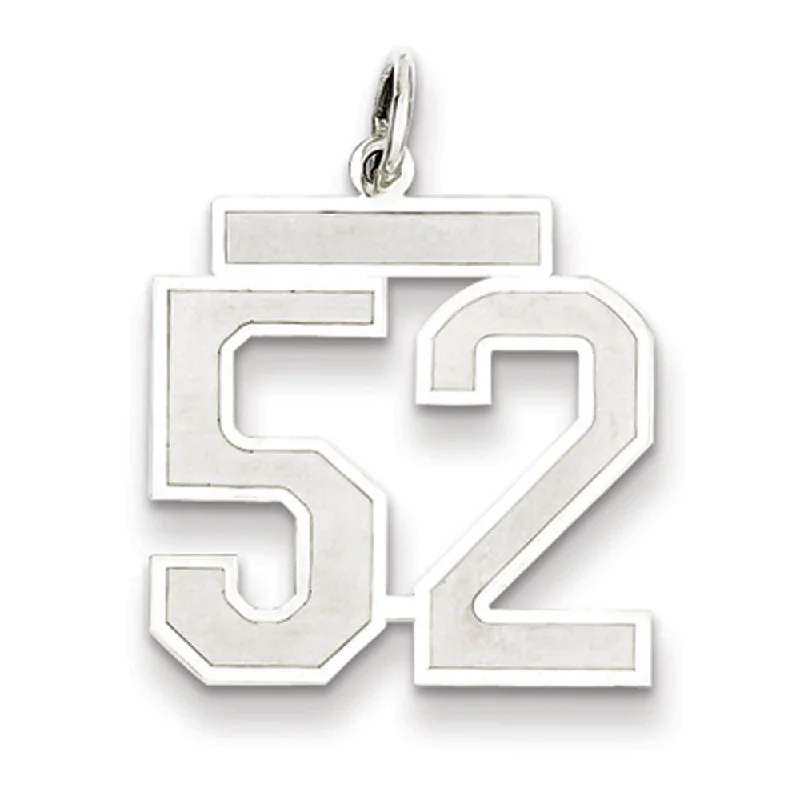 Seasonal Jewelry Clearance – Best Styles At The Lowest Prices Sterling Silver, Jersey Collection, Medium Number 52 Pendant