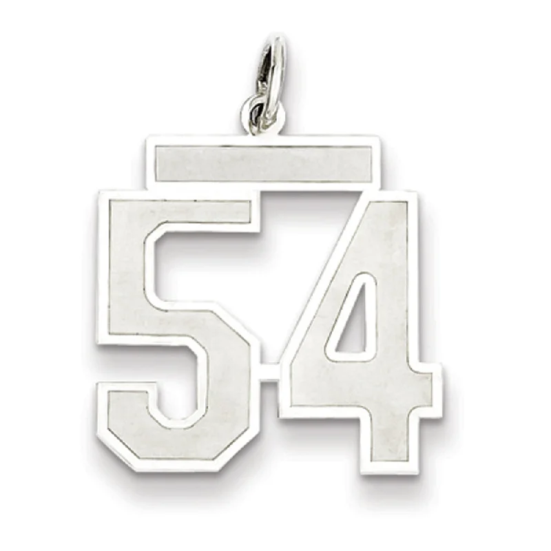 Limited-Stock Jewelry Sale – Shop Before It's Gone Sterling Silver, Jersey Collection, Medium Number 54 Pendant