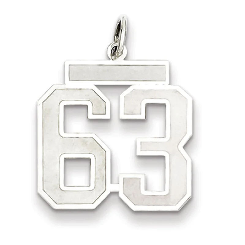 Accessorize For Less – Luxury Jewelry At Affordable Prices Sterling Silver, Jersey Collection, Medium Number 63 Pendant Accessorize For Less – Luxury Jewelry At Affordable Prices Sterling Silver, Jersey Collection, Medium Number 63 Pendant
