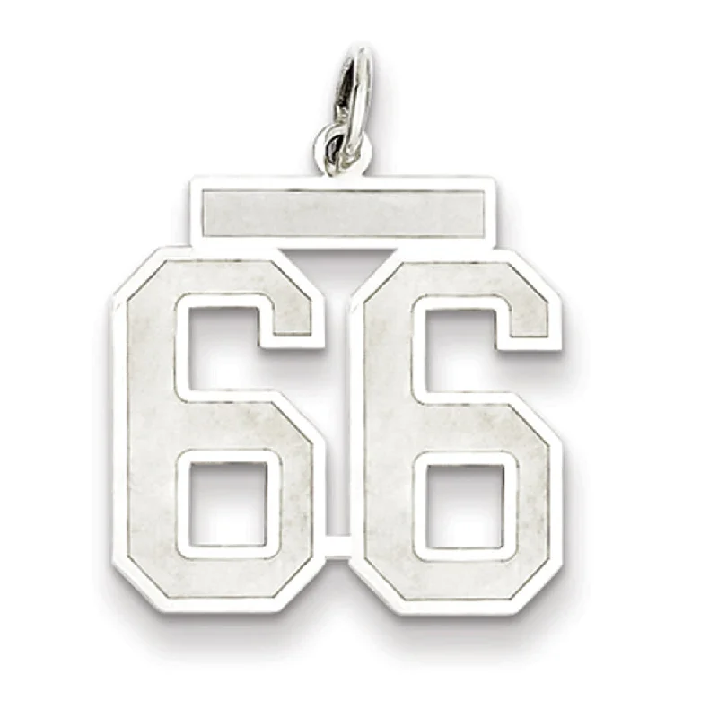 Your Dream Jewelry At Dream Prices – Shop Now Sterling Silver, Jersey Collection, Medium Number 66 Pendant Your Dream Jewelry At Dream Prices – Shop Now Sterling Silver, Jersey Collection, Medium Number 66 Pendant