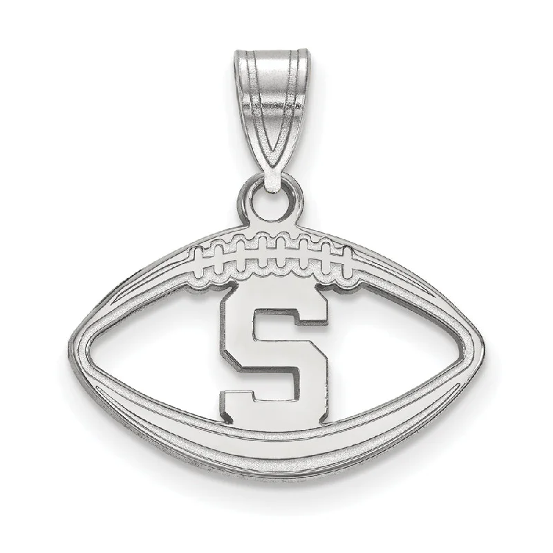 Dainty Floral Jewelry For Feminine Elegance Sterling Silver Michigan State Football Pendant