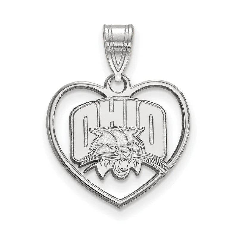 Sparkle For Less – Shop Our Limited-Time Jewelry Deals Sterling Silver Ohio U. Heart Pendant