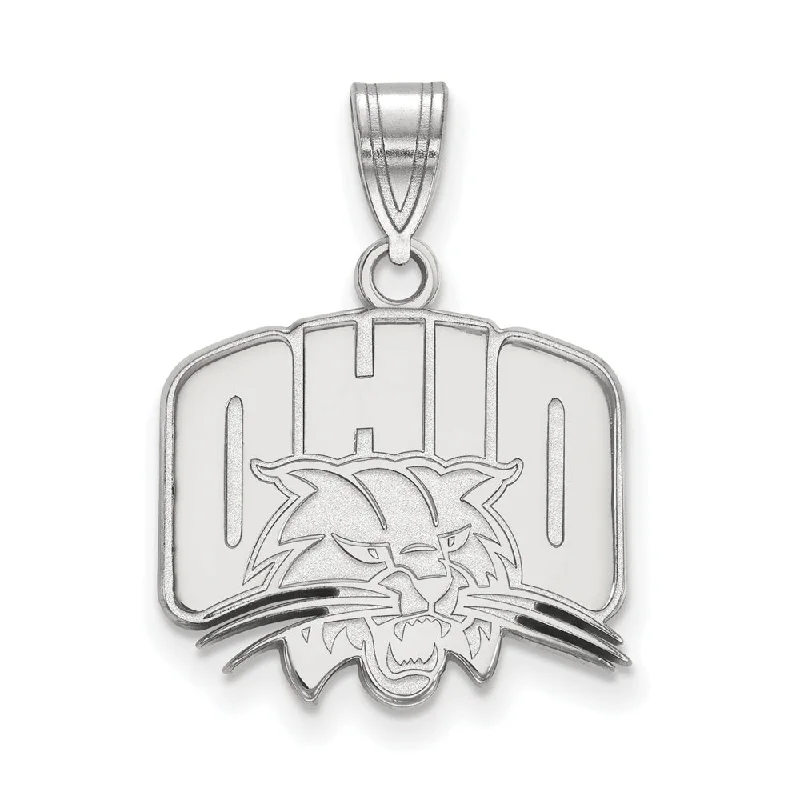 Affordable Elegance – Special Jewelry Sale Now Live Sterling Silver Ohio U. Medium Pendant