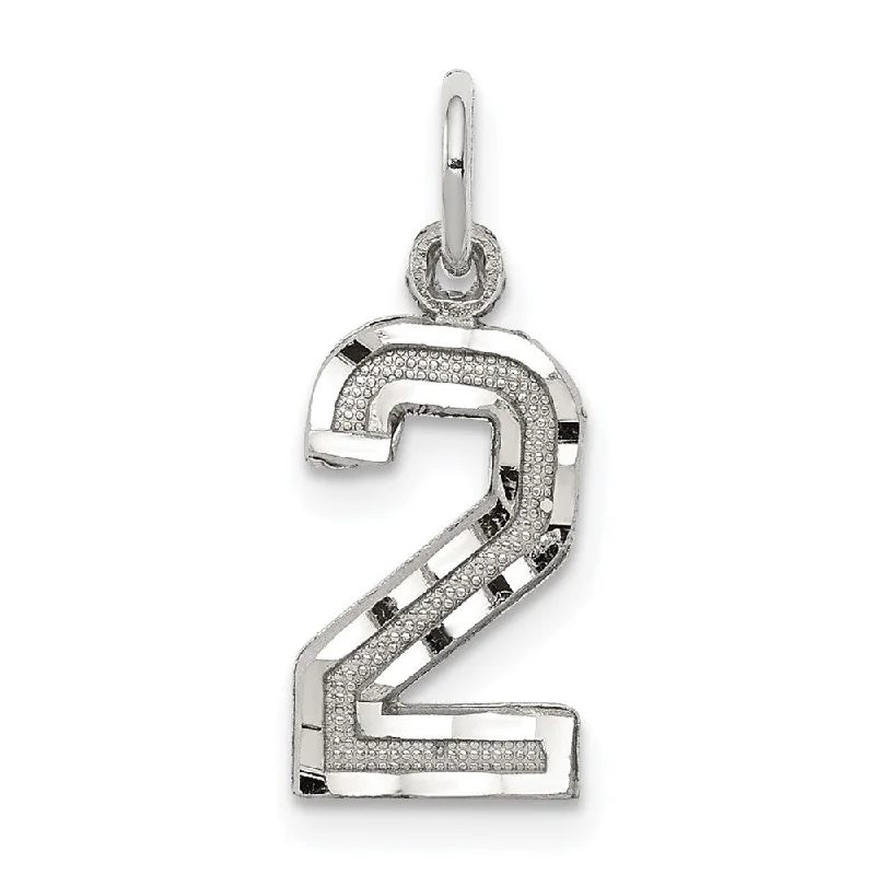 Final Call For Exquisite Jewelry At Reduced Rates Sterling Silver, Varsity Collection, Small D/C Pendant, Number 2 Final Call For Exquisite Jewelry At Reduced Rates Sterling Silver, Varsity Collection, Small D/C Pendant, Number 2
