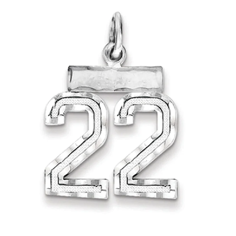 Don't Miss Out On Bestselling Jewelry At Special Prices Sterling Silver, Varsity Collection, Small D/C Pendant, Number 22 Don't Miss Out On Bestselling Jewelry At Special Prices Sterling Silver, Varsity Collection, Small D/C Pendant, Number 22