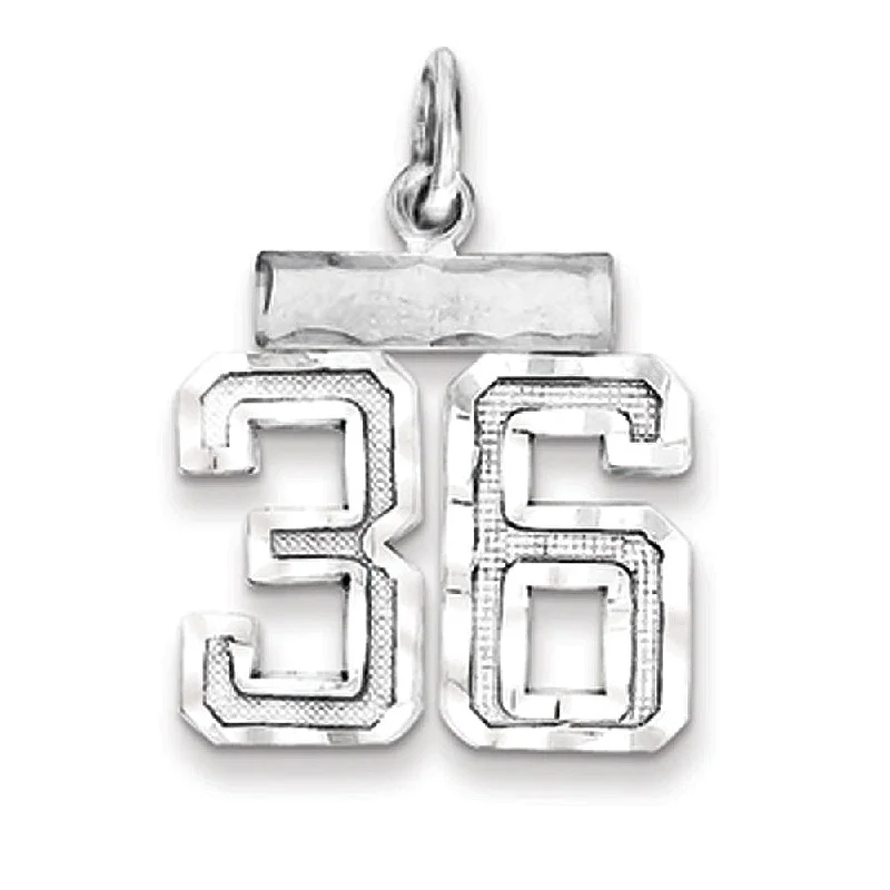 Buy More, Save More On Stunning Jewelry Designs Sterling Silver, Varsity Collection, Small D/C Pendant, Number 36 Buy More, Save More On Stunning Jewelry Designs Sterling Silver, Varsity Collection, Small D/C Pendant, Number 36