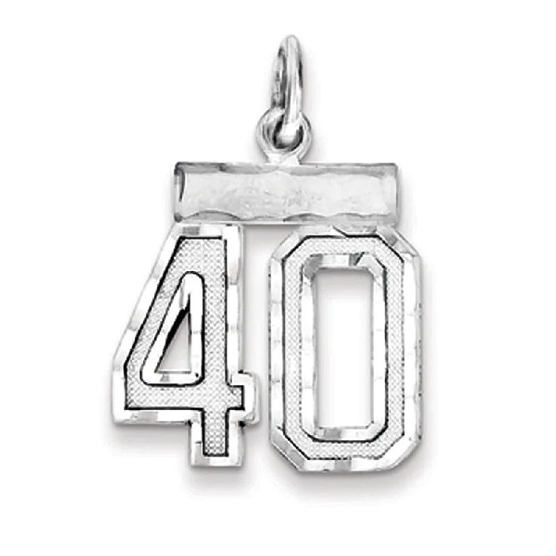Exclusive Jewelry Offers – Shine For Less Sterling Silver, Varsity Collection, Small D/C Pendant, Number 40 Exclusive Jewelry Offers – Shine For Less Sterling Silver, Varsity Collection, Small D/C Pendant, Number 40
